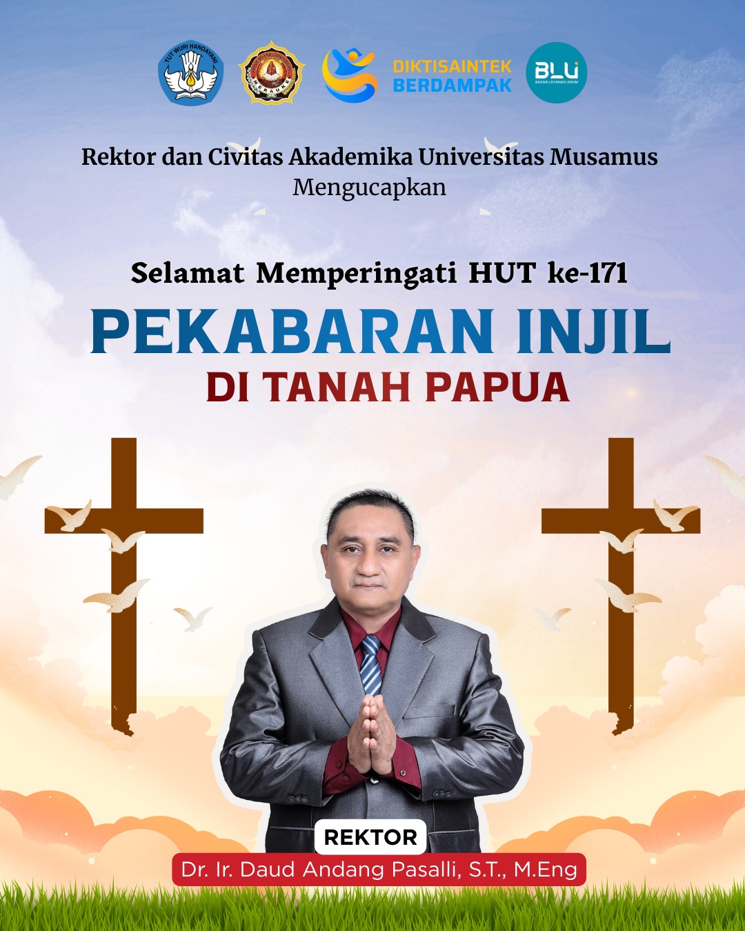 SELAMAT MEMPERINGATI HUT KE-171 PEKABARAN INJIL DI TANAH PAPUA